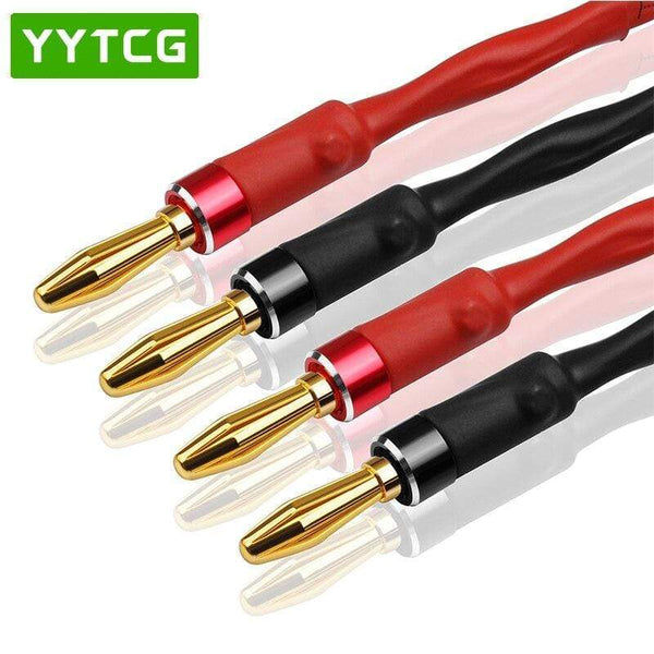 Planet Gates One pair YYTCG HiFi audio speaker cable high quality Pure copper diy speaker wire with banana plug Y plug