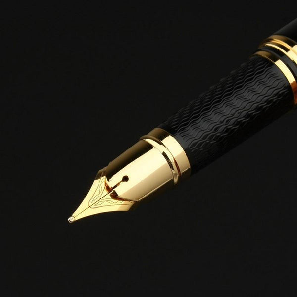 Planet Gates ONE PEN PICASSO 917 GLOSS BLACK AND GOLDEN MEDIUM NIB FOUNTAIN PEN NEW