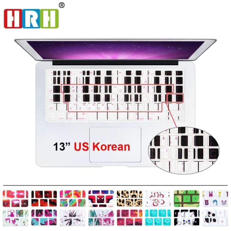 Planet Gates One Piece Ace HRH Stylish Korean Language USA Silicone Keyboard Cover Protector Skin for Macbook Air 13 Pro Retina 13 15 17 Laptop Accessory