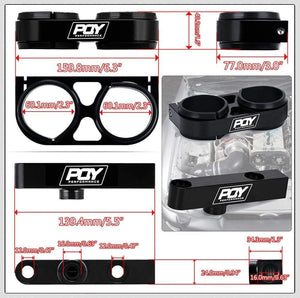 Planet Gates One piece Double hole fuel pump bracket with PQY logo + Two pieces 044 fuel pump OEM:0580 254 044 300LPH