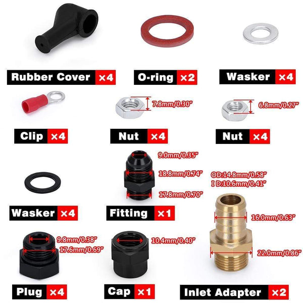 Planet Gates One piece Double hole fuel pump bracket with PQY logo + Two pieces 044 fuel pump OEM:0580 254 044 300LPH