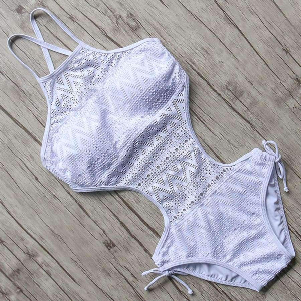 Planet Gates One pieces swimsuit women sexy swimwear female hollow monokini black bathing suit pad swimming suit solid bodysuit 2018