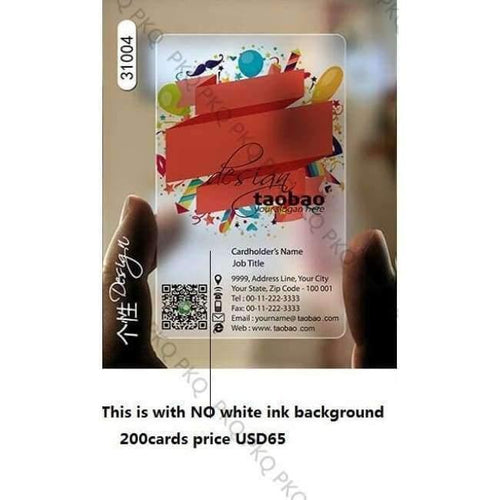 Planet Gates One side logo 200pcs/lot  Free design,custom transparent business cards ,fashion PVC card, clear frost card visit name cards printing