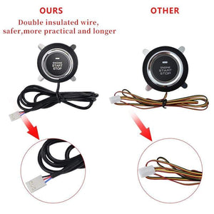 Planet Gates One Start Stop Button Start Engine Keyless Entry for Universal 12v Vehicle RFID Lock Auto Car Start System