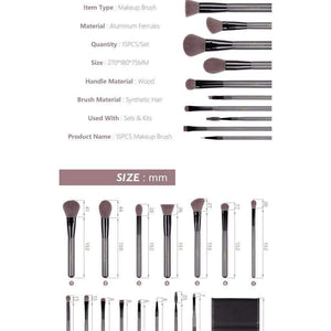 Planet Gates Only Bag / China Makeup Brushes Sets 15PCS high quality Professional brush set with Portable Mirror cosmetic make up brushes with bag