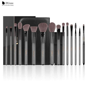Planet Gates Only Bag / China Makeup Brushes Sets 15PCS high quality Professional brush set with Portable Mirror cosmetic make up brushes with bag