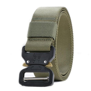 Planet Gates only belt 1 / 125cm Military Nylon Belt Men Army Style Belt Automatic Metal Buckle Cinturon Quality SWAT Waist Strap Hunting