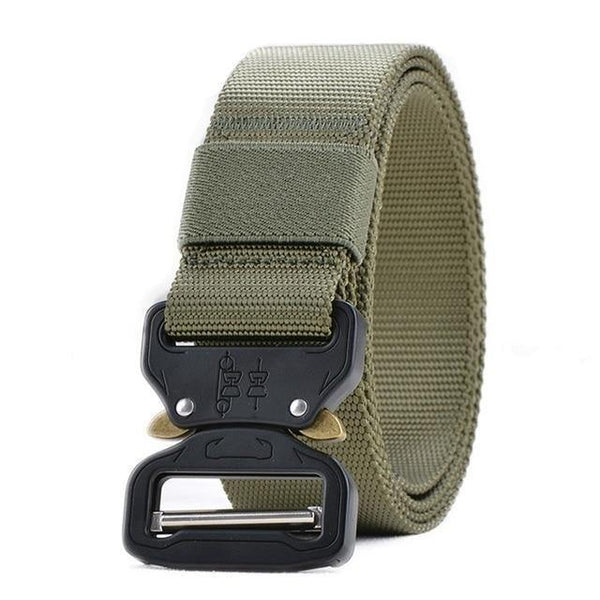 Planet Gates only belt 1 / 125cm Military Nylon Belt Men Army Style Belt Automatic Metal Buckle Cinturon Quality SWAT Waist Strap Hunting