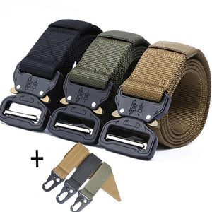 Military Nylon Belt Men Army Style Belt Automatic Metal Buckle Cinturon Quality SWAT Waist Strap Hunting - Planet Gates