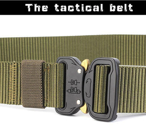 Planet Gates only belt / 125cm Military Nylon Belt Men Army Style Belt Automatic Metal Buckle Cinturon Quality SWAT Waist Strap Hunting