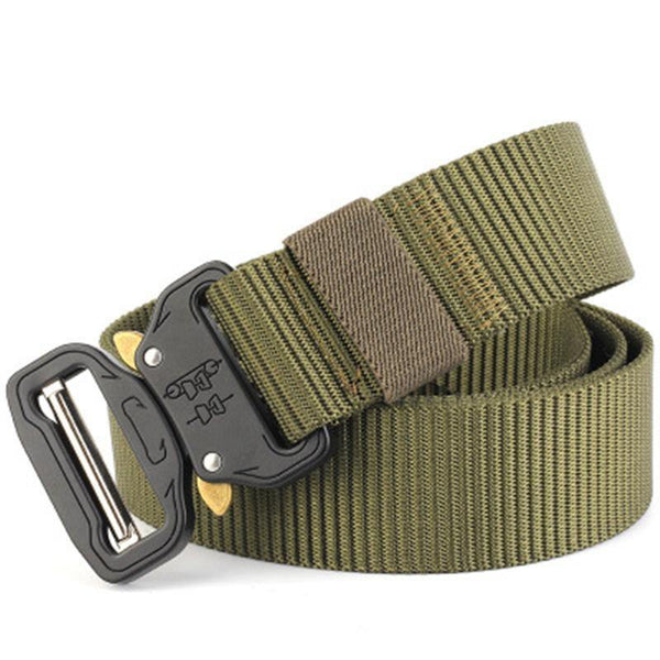 Planet Gates only belt / 125cm Military Nylon Belt Men Army Style Belt Automatic Metal Buckle Cinturon Quality SWAT Waist Strap Hunting