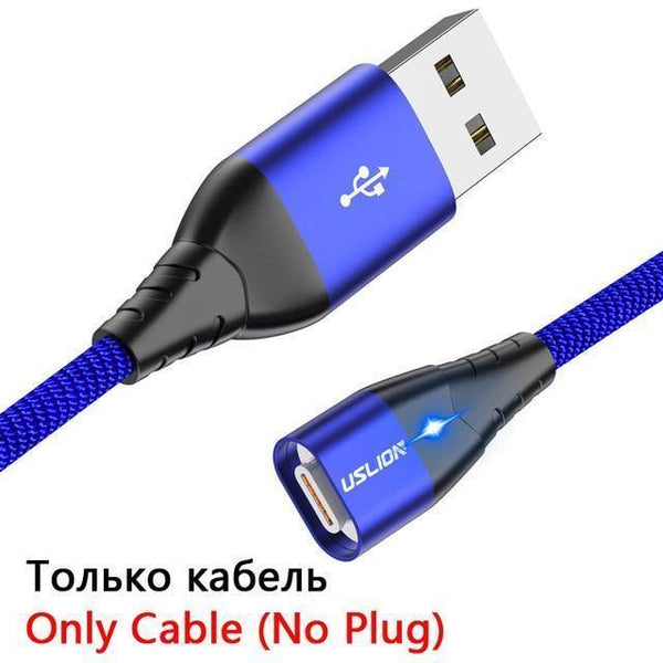 Planet Gates Only Blue Cable / Micro USB USLION LED Magnetic USB Cable Fast Micro USB Type-C Magnet Charger usb c Data Cable for Samsung Xiaomi Mobile Phone Charge Cable