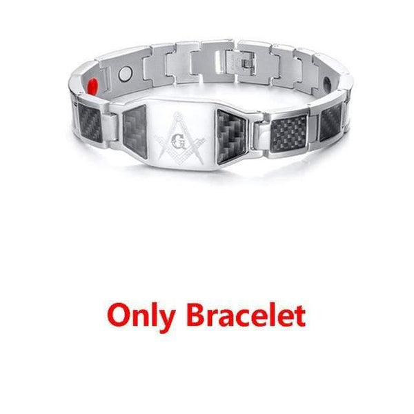 Planet Gates Only Bracelet 1 Bio Energy Hologram Bracelets for Men Magnets Magnetic Healthy Bangles Male Hand Cuff Luxury Masonic Jewelry 21.5 cm