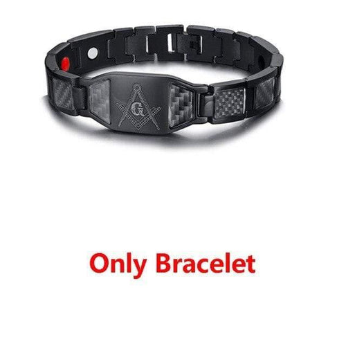 Planet Gates Only Bracelet 2 Bio Energy Hologram Bracelets for Men Magnets Magnetic Healthy Bangles Male Hand Cuff Luxury Masonic Jewelry 21.5 cm