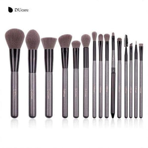 Planet Gates Only Brushes / China Makeup Brushes Sets 15PCS high quality Professional brush set with Portable Mirror cosmetic make up brushes with bag