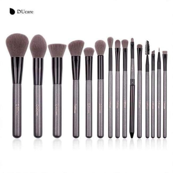 Planet Gates Only Brushes / China Makeup Brushes Sets 15PCS high quality Professional brush set with Portable Mirror cosmetic make up brushes with bag