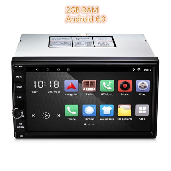 Planet Gates only car player / Quad Core Universal 2 Din Car Player Android 6.0 Car Radio Player MP3 Car Audio Player Video Multimedia GPS AM RDS FM Radio Bluetooth 2GB