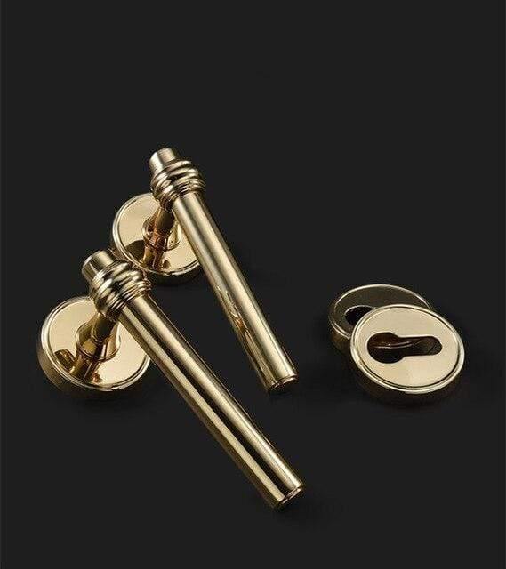 High Quality Modern Gold Interior Door Handle Door Lock Door Hardware