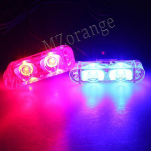 Planet Gates only led / BLUE RED 1Set DC 12V 2 LED Wireless Remote Flash Controller Car Truck Police Light Red and Blue Flashing Strobe led LED Warning Light