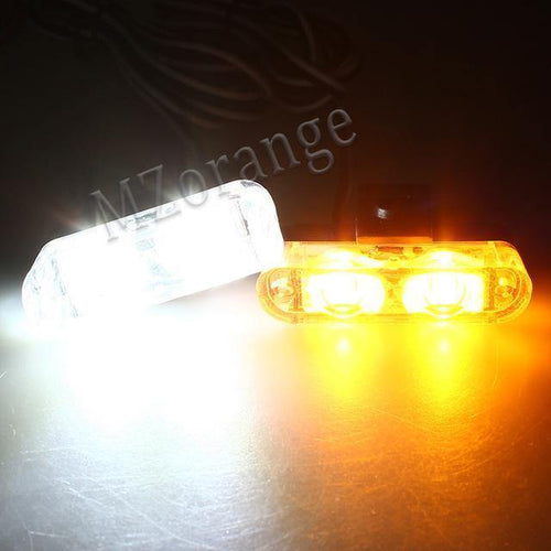 Planet Gates only led / YELLOW WHITE 1Set DC 12V 2 LED Wireless Remote Flash Controller Car Truck Police Light Red and Blue Flashing Strobe led LED Warning Light