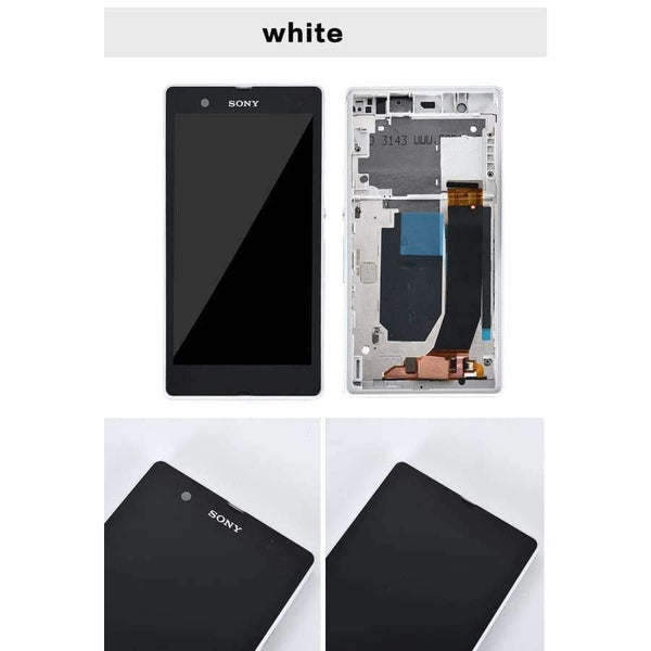 Planet Gates only screen SONY Xperia Z LCD Touch Screen With Frame For SONY Xperia Z Display Replacment L36H C6603 C6602 C6606