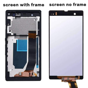 Planet Gates only screen SONY Xperia Z LCD Touch Screen With Frame For SONY Xperia Z Display Replacment L36H C6603 C6602 C6606