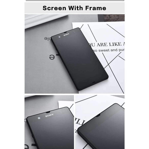 Planet Gates only screen SONY Xperia Z LCD Touch Screen With Frame For SONY Xperia Z Display Replacment L36H C6603 C6602 C6606