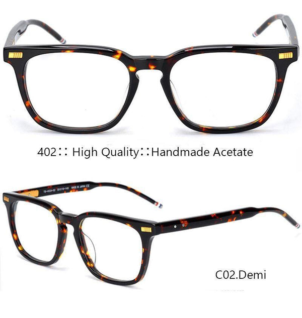 Planet Gates only-TB-Box Handmade Acetate Glasses Men Prescription Eyewear Optical Frames Spectacle Vintage Square