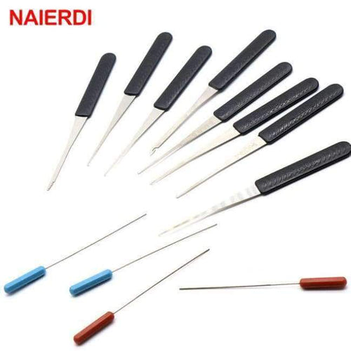 Planet Gates Only Tools NAIERDI Practice Padlock Locksmith Hand Tool Transparent Visible Lock Pick With Broken Key Removing Hooks Extractor Set Hardware