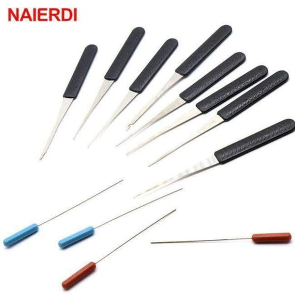 Planet Gates Only Tools NAIERDI Practice Padlock Locksmith Hand Tool Transparent Visible Lock Pick With Broken Key Removing Hooks Extractor Set Hardware
