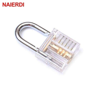 Planet Gates Only White Lock NAIERDI Practice Padlock Locksmith Hand Tool Transparent Visible Lock Pick With Broken Key Removing Hooks Extractor Set Hardware