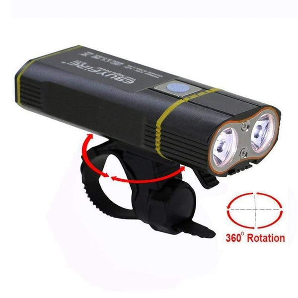Planet Gates ONLY Y1 Bicycle Light 6000lm 2x XML-L2 LED Cycling Lights USB Rechargeable 6000mAh bicicleta Wheel Bike Front Light taillight