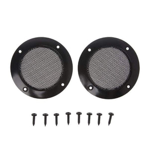 OOTDTY 2PCS 2 Inch Black Car Speaker Grill Mesh Enclosure Net Protective Cover Speaker