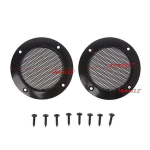 OOTDTY 2PCS 2 Inch Black Car Speaker Grill Mesh Enclosure Net Protective Cover Speaker