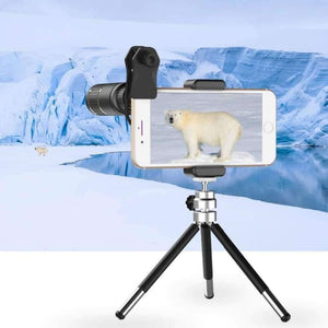 Planet Gates Optic Mobile Phone Camera Lens 16x Telescope telephoto lens with tripod+ 5in1 fisheye wide for Samsung Huawei all phones