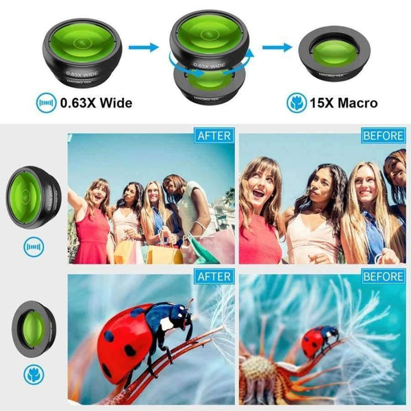 Planet Gates Optic Mobile Phone Camera Lens 16x Telescope telephoto lens with tripod+ 5in1 fisheye wide for Samsung Huawei all phones