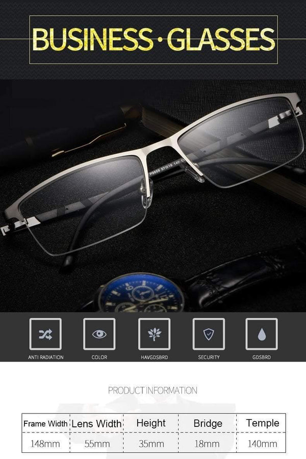 Planet Gates Optical Business Titanium Eyeglasses Frame For Men Eyewear Semi-Rimless Glasses with 4 Optional Colors