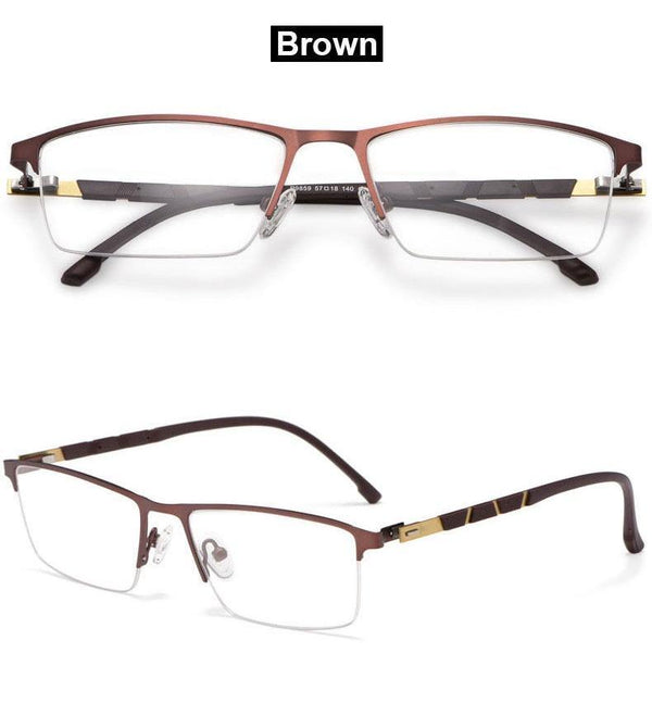 Planet Gates Optical Business Titanium Eyeglasses Frame For Men Eyewear Semi-Rimless Glasses with 4 Optional Colors