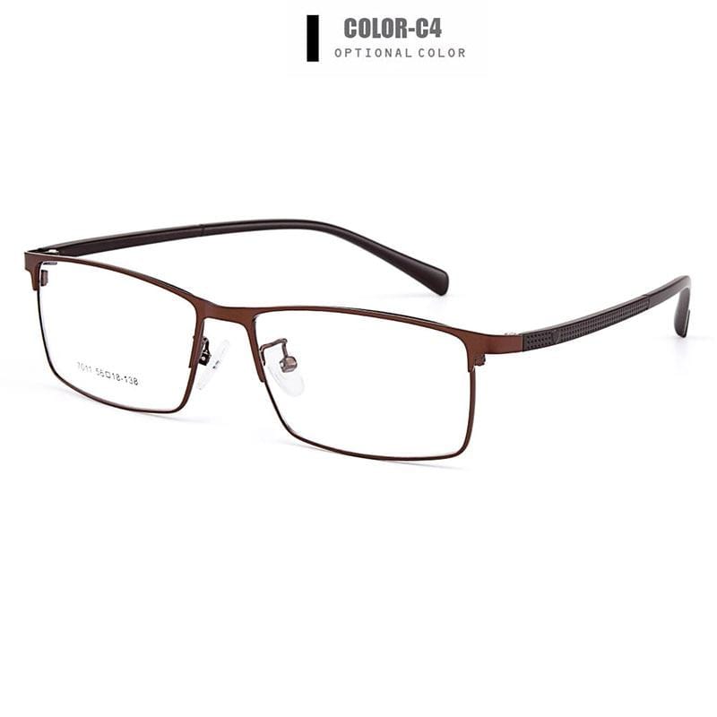 Planet Gates Optical Men Titanium Alloy Eyeglasses Frames for Men Eyewear Flexible Temples Legs IP Electroplating Alloy Spectacles Y7011