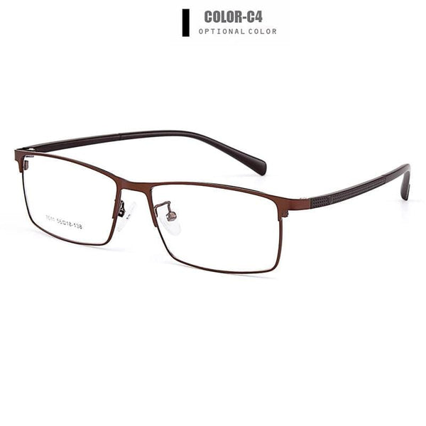 Planet Gates Optical Men Titanium Alloy Eyeglasses Frames for Men Eyewear Flexible Temples Legs IP Electroplating Alloy Spectacles Y7011