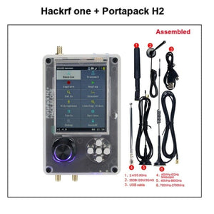 Planet Gates Option 10 Mayhem Portapack H2 Hackrf One SDR Software Defined Radio 1MHz-6GHz Optional Metal Case Antennas kits DIY Fast Assemble