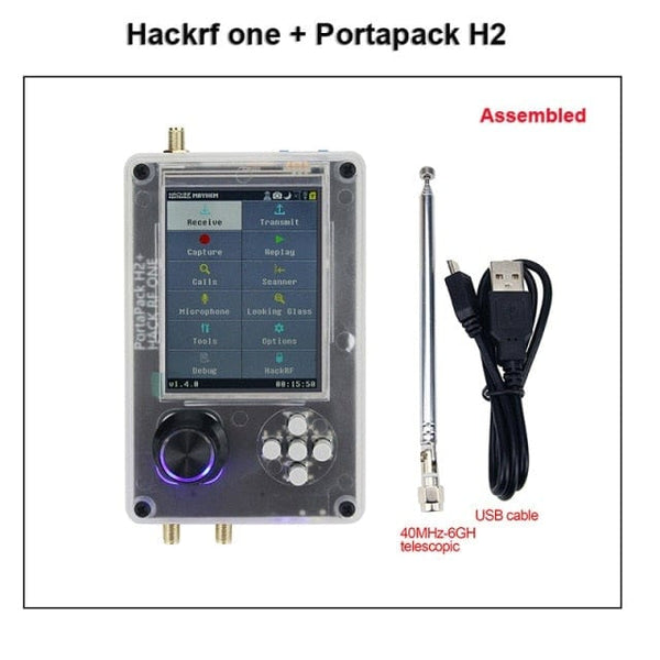 Planet Gates Option 5 Mayhem Portapack H2 Hackrf One SDR Software Defined Radio 1MHz-6GHz Optional Metal Case Antennas kits DIY Fast Assemble
