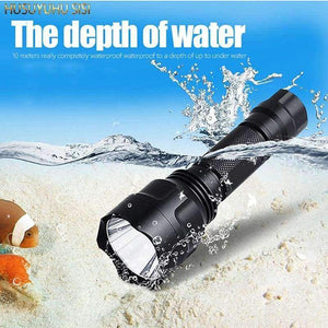Planet Gates Option A / Black HUSUYUHU SISI 500 Meters LED Glare Flashlight Charging Long-range Outdoor Hunting Night Riding Patrol Home Waterproof Lighting