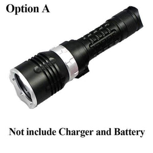 Planet Gates Option A / Black HUSUYUHU SISI 500 Meters LED Glare Flashlight Charging Long-range Outdoor Hunting Night Riding Patrol Home Waterproof Lighting