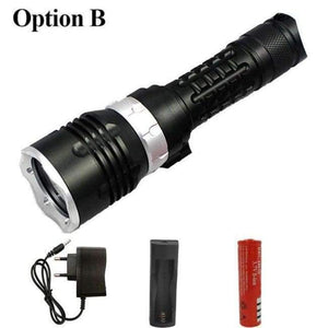 Planet Gates Option B / Black HUSUYUHU SISI 500 Meters LED Glare Flashlight Charging Long-range Outdoor Hunting Night Riding Patrol Home Waterproof Lighting