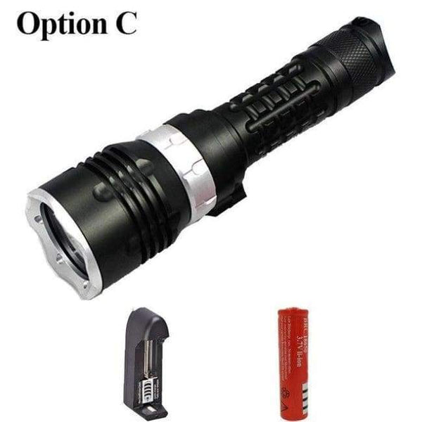 Planet Gates Option C / Black HUSUYUHU SISI 500 Meters LED Glare Flashlight Charging Long-range Outdoor Hunting Night Riding Patrol Home Waterproof Lighting