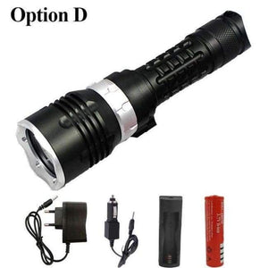 Planet Gates Option D / Black HUSUYUHU SISI 500 Meters LED Glare Flashlight Charging Long-range Outdoor Hunting Night Riding Patrol Home Waterproof Lighting