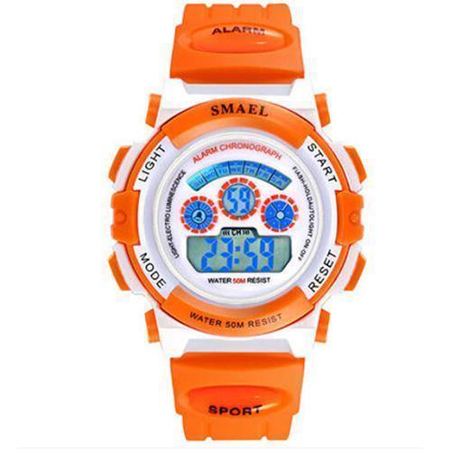 Planet Gates Brand Children Watches For Girls Digital Lcd 50m Waterproof Wristwatches Led Student Gift