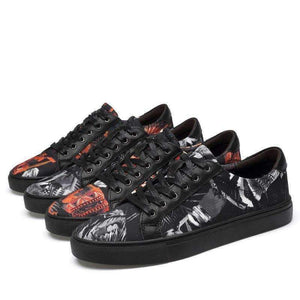 Planet Gates Orange / 10 Cool Men's vulcanity shoes Sneakers cow leather mesh canvas mens street shoes fashion graffiti top quality size 36-47 RAPQUE