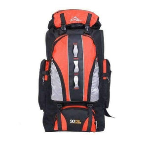 Planet Gates orange 100L Outdoors Sports Bags Waterproof Nylon Backpack Women Men Hiking Camping Climbing Fishing Rucksack Bag XA769A